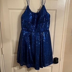 Blue Sequin Dress